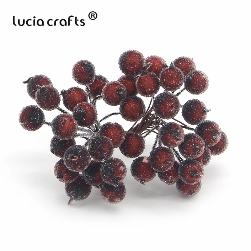 Lucia crafts 1 букет(40 голов) искусственный фруктовый цветок, ягоды, тычинки, декор для свадебной вечеринки, сделай сам, скрапбукинг, материал A0505