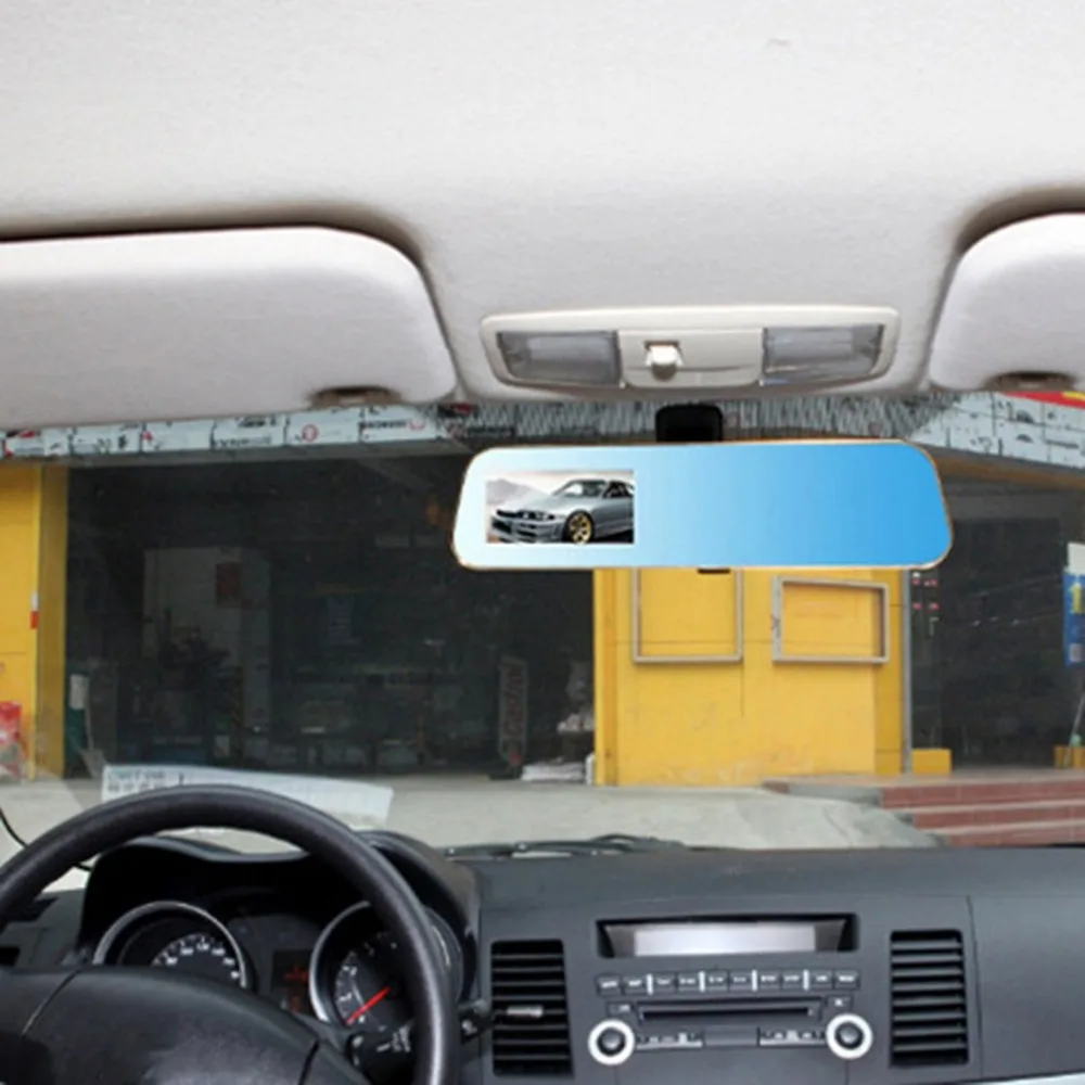 

4.3 Inch Full HD 1080P 140 Degrees Car Vehicle DVR Rear View Mirror With Dual Lens Camera Night Vision Dash Cam Recorder