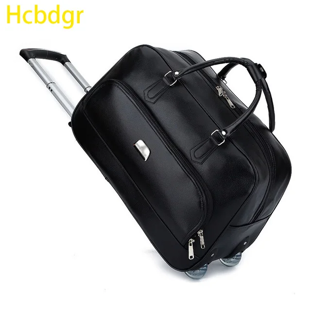 Hcbdgr2019 Новая роскошная Вместительная дорожная сумка на колесиках, чемодан и чемодан Maletas Y Bolsas De Viaje - Цвет: Черный