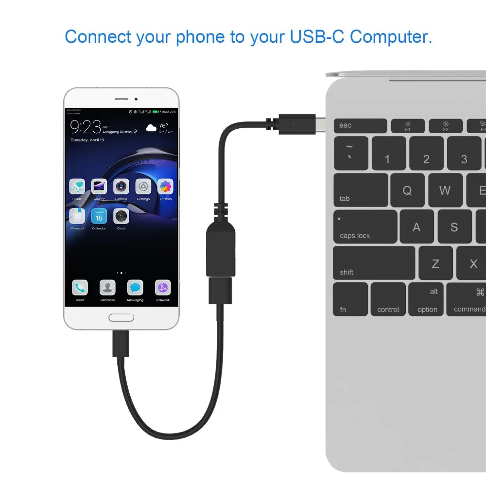 Адаптер Ahowie USB в USBC для Samsung S9 Plus S8 Note 9 Macbook Type C OTG адаптер Huawei Mate 20 P20 Pro P10 P9