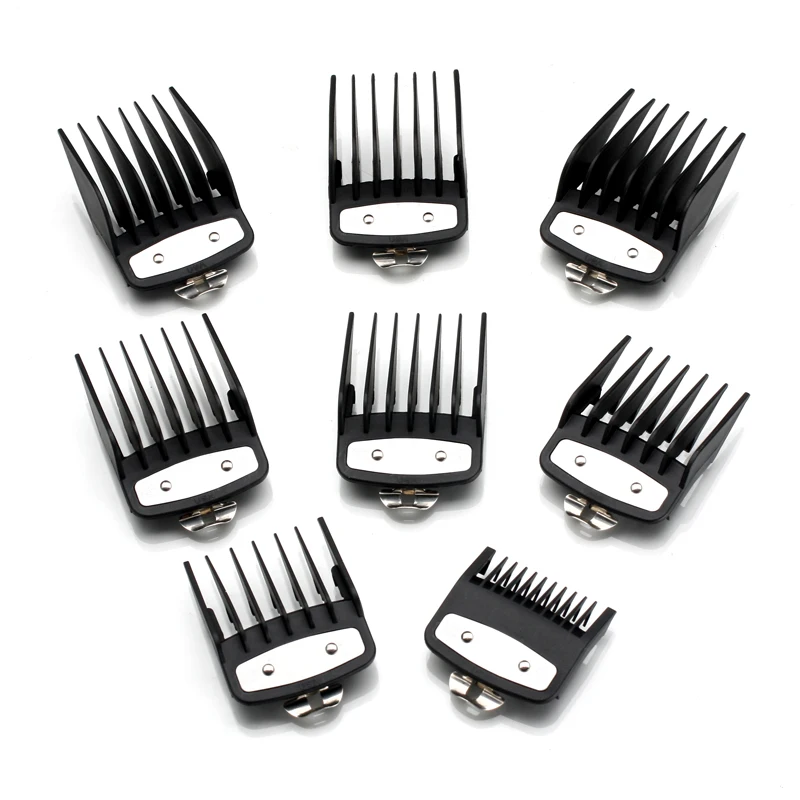 

8 sizes black guide comb sets 50 sets