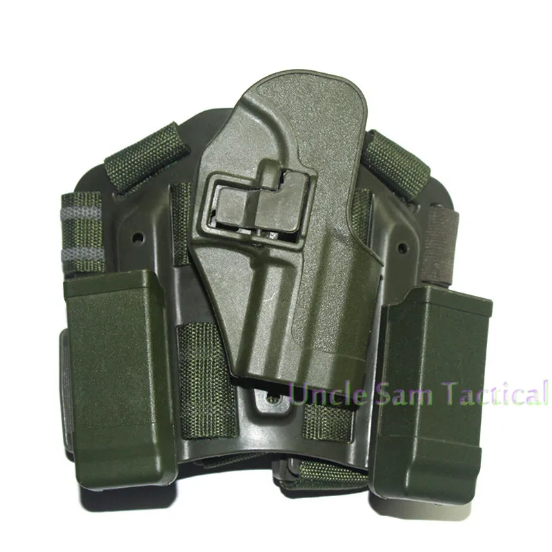 CQC HK USP кобуры пистолет компактный Тип Тактический ног кобура Стрельба Airsoft Правша пистолет Охота бедра Кобура - Цвет: Green