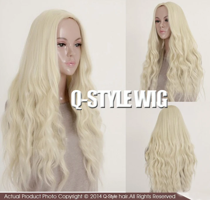 The most fashionable blonde white color wig, heavy hot and sexy corn hair wigs blonde hair wigs