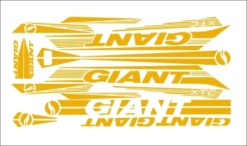 Giant Road Bike Bikes Giant 'XTC' Vinyl Sticker Sheet For Bike Frame - 25  Decals, Multi-Color, Glossy Finish Giant XTC Bike Stickers