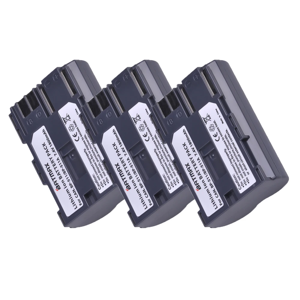 3 шт. BP 511 511A BP511 BP-511 Батарея+ ЖК-дисплей Dual USB Зарядное устройство для Canon 300D 10D 20D 30D 40D 50D PowerShot G1 G2 G3 G5 G6 90 90IS