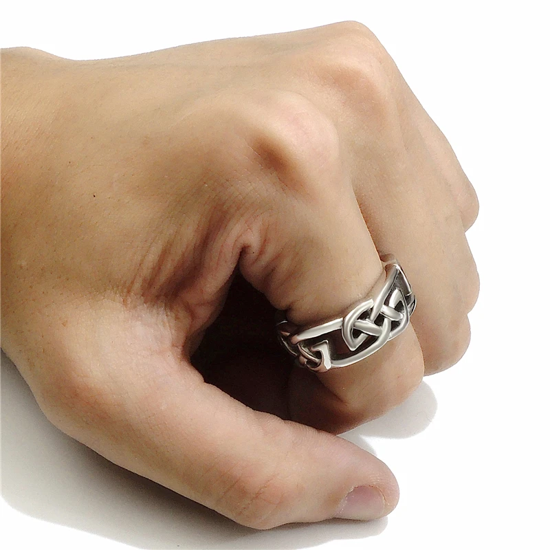 Мужское женское кольцо из нержавеющей стали с кельтским узлом, модное ювелирное изделие