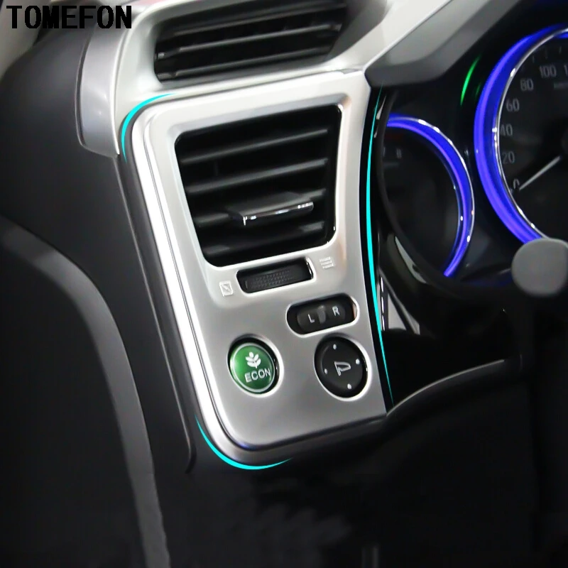 

For Honda New City LHD 2014 2015 2016 Car Styling ABS Chrome Air Vent Trim Sticker Car Air Conditioning Outlet Cover Stickers