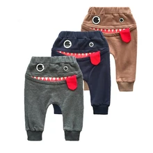 Длинные штаны с героями мультфильмов для малышей хлопковые весенние штаны-шаровары для малышей повседневные штаны для новорожденных свободные эластичные штаны для младенцев