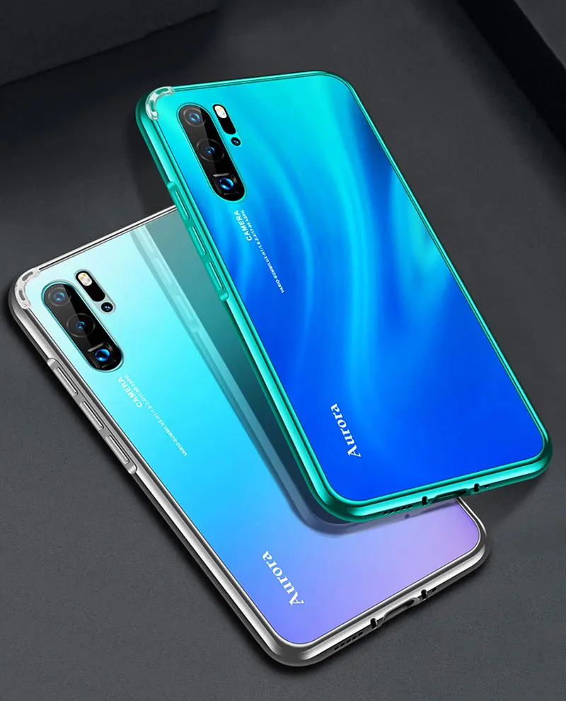 2 в 1 Гибридный чехол для huawei P30 P30Pro чехол металлический бампер противоударный Закаленное стекло Жесткий Чехол для huawei P20 P20Pro P30 оболочка