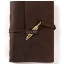 Anciccraft кожаная тетрадь для дневника с винтажным пером A5 A6 пустой выстроились крафт бумага ручной работы с подарочной коробкой