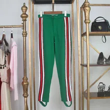 New stars and stripes slim slack elastic pants pencil small pants