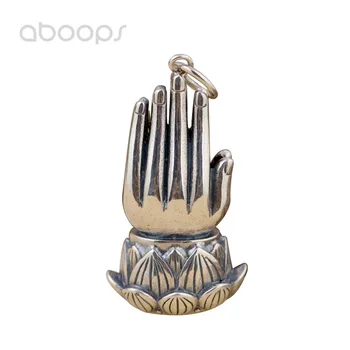 

Vintage 925 Sterling Silver Buddha Hand Necklace Pendant for Men Women Free Shipping