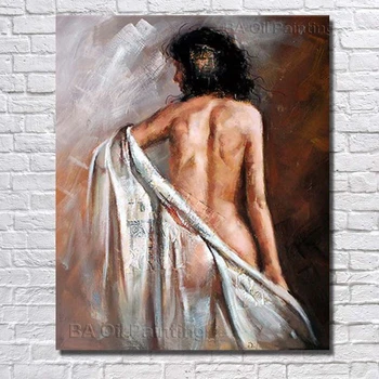 

Free Shipping Hand Painted Modern Home Oil Painting Abstract Sexy Lady Paintings New Wall Pictures Home Decoration No Framed