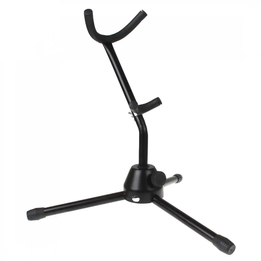 Black Color Lightweight Tubular Construction Folding Saxophone Stand Alto Sax Rack