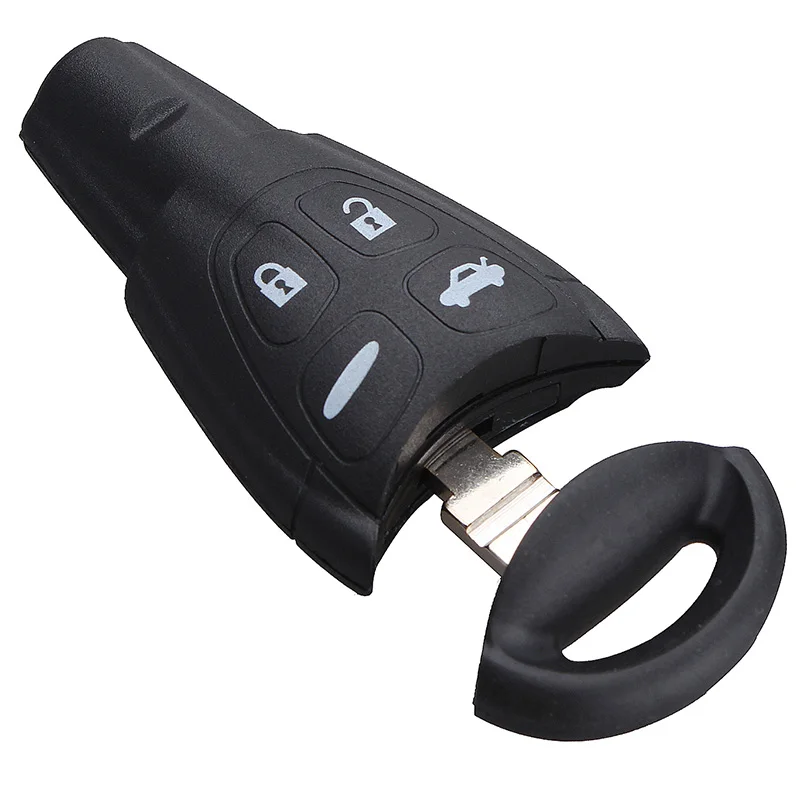

New 4 Buttons Remote Car Key Fob Shell Case + Key Blank Replacement for SAAB 9-3 93 2008 2009 2010 2011