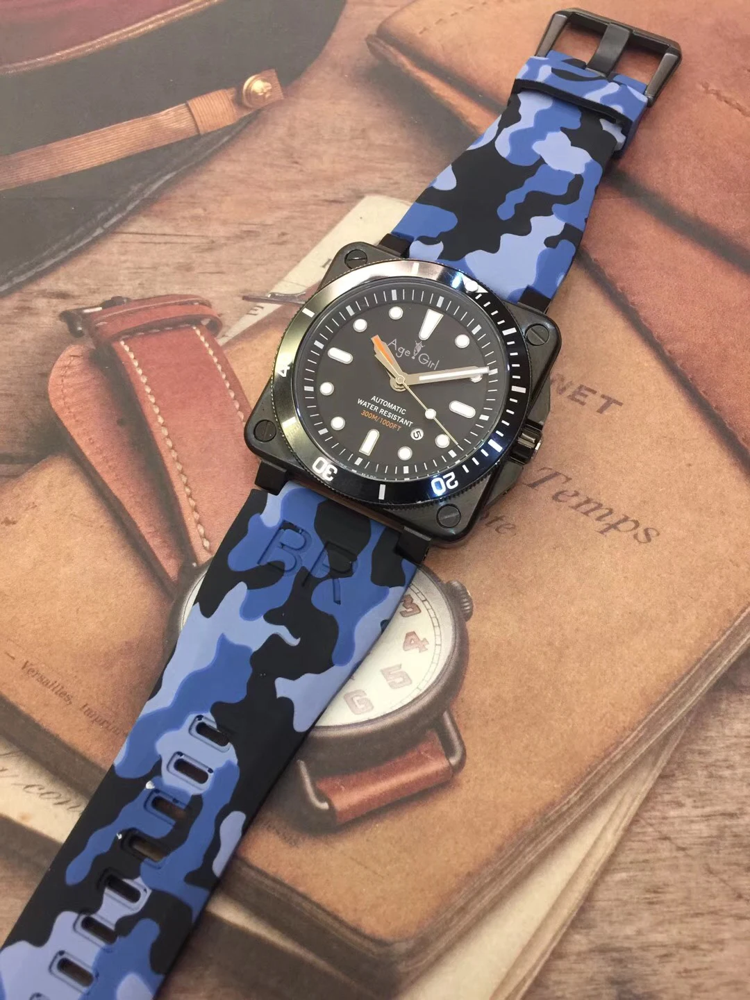 

New Style Men Automatic Mechanical Ceramic Bezel Watch Bell Aviation Men Sport Dive Watches Black Leather Rubber Waterproof AAA+