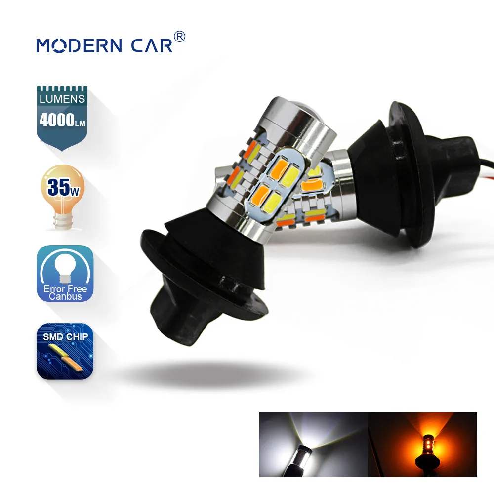 MODERN CAR 5630 LED Light Bulbs S25 1156 BAU15S BA15S T20 7440 20SMD 35W DRL Turning Signal Lamp Error Free Canbus With Resistor MODERN CAR 5630 LED Light Bulbs S25 1156 BAU15S BA15S T20 7440 20SMD 35W DRL Turning Signal Lamp Error Free Canbus With Resistor