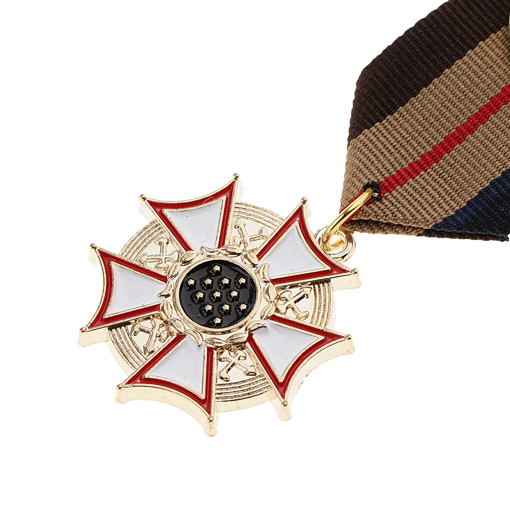 Vintage Russia Geometric Medal Pendant Badge Fabric Costume Uniform Brooch Pin Accessory