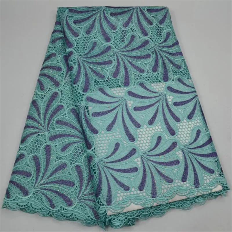 

Best selling! Nice quality African lace fabric unique style nigeria heavy guipure cord lace fabrics For Party dress