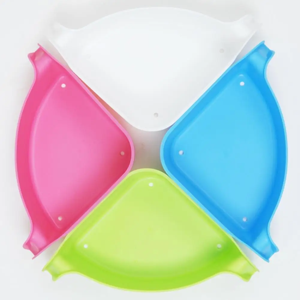 

LanLan Triangular Corner Shelf with Double Suction Cup Draining Rack Storage Rack for Kitchen Bathroom Home Decoration