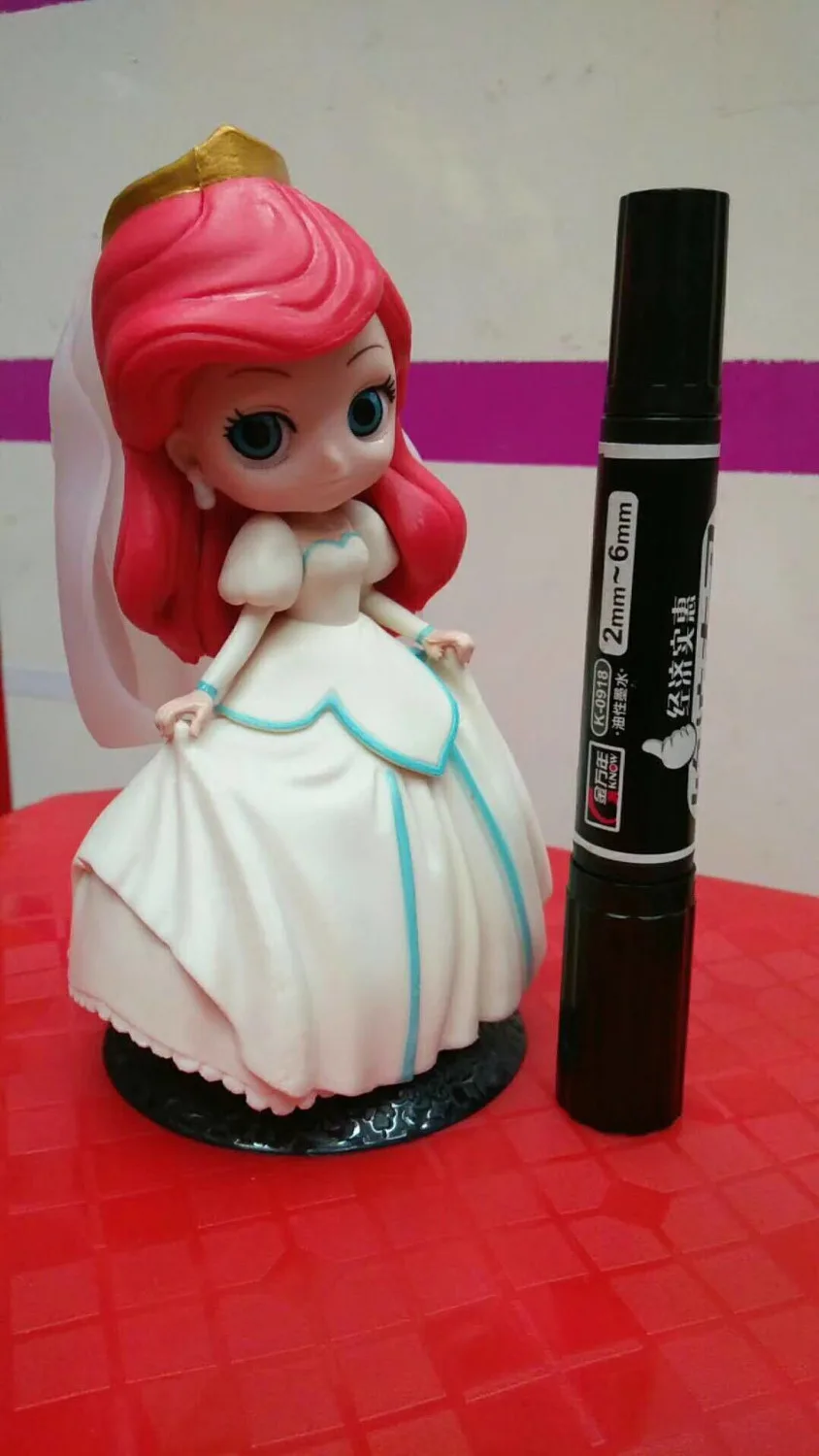 Дешево Anmie Русалка Жасмин свадебное платье принцессы модель PVC Фигурки Q posket Золушка фигурки коллекционные куклы и игрушки 14 см