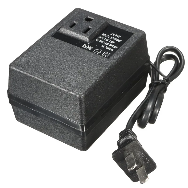 

220V 240V To 110V 120V 200W Electronic International Travel Power Converter Voltage Converter Power Adapter Transformers