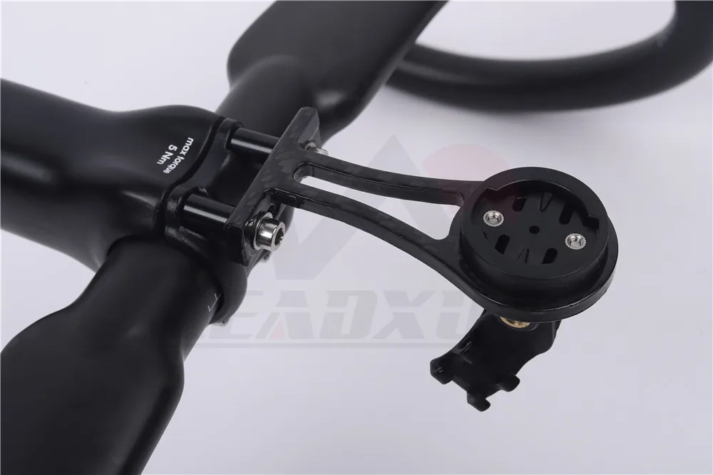 

LEADXUS 2019 Newest Carbon Fiber Bike Computer Holder Bicycle Computer Mount Garmin/Bryton/Cateye Support GoPro Rhythm Camera