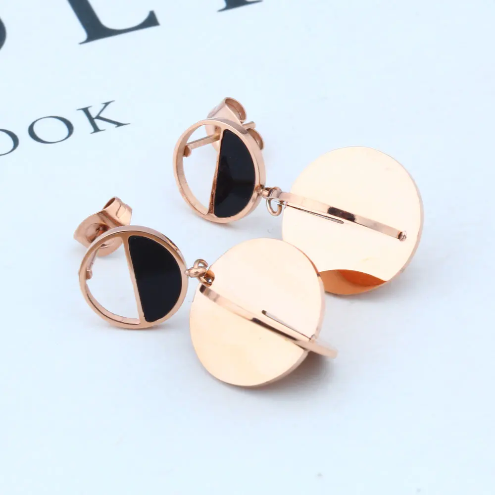 

OUFEI Wholesale Stainless Steel Drop Earrings For Women Brincos Shell Korean Fashion Jewelry Acrylic Earrings Indian Earrings