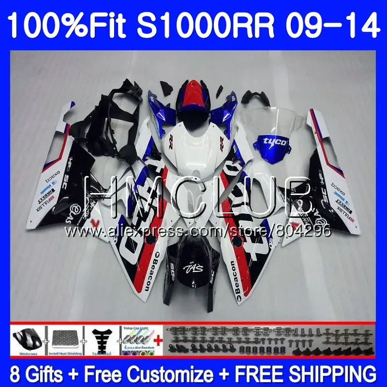Инъекция для BMW S1000 RR S1000RR 09 10 11 12 13 14 корпус синий белый 117HM.4 S 1000 2009 2010 2011 2012 2013 2014