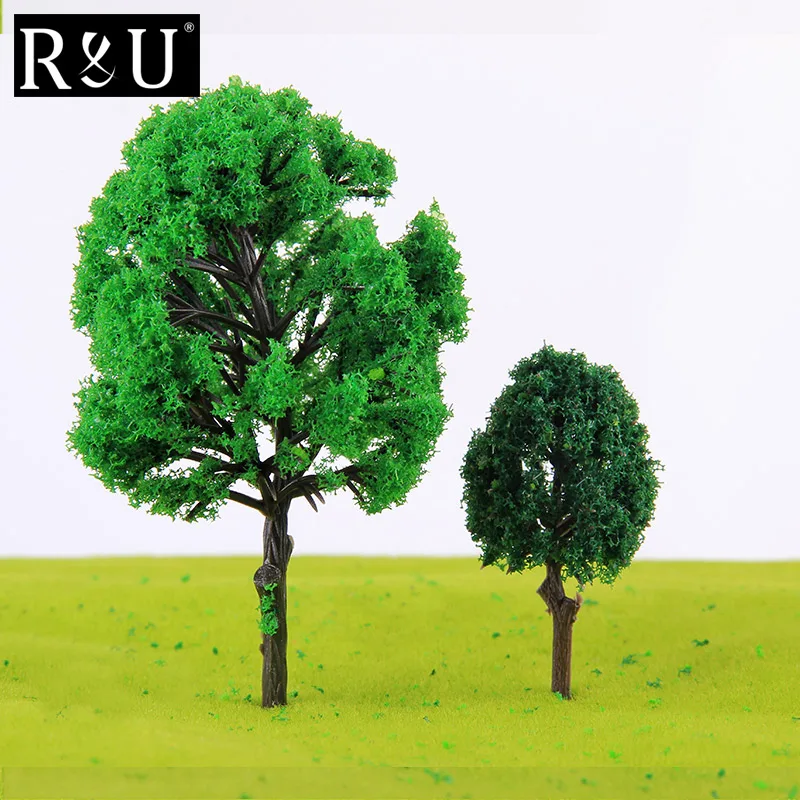 

10PCS 12cm Miniatures 1:75 Scale Plastic Trees Model Foliage For Architectural Building Kits House Park Street Landscape Layout