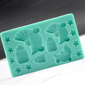 

Baby stroller Silicone Mould Baby pacifier Fondant Mold Silicone Cake Decorating Craft Sugar,Mould de Silicona Party Cake Tools