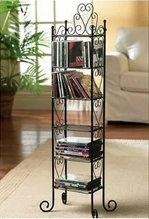 Promotional Price Of Iron Bookshelf Floor Shelf Cd Rack Newspaper