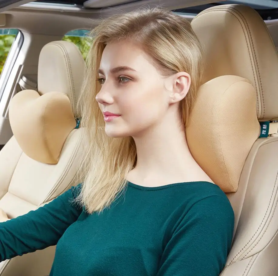 

Car Headrest Neck Pillow For Seat Chair in Auto Memory Cotton Cushion Cover Soft Head Rest Travel Support Auto Neck Protection