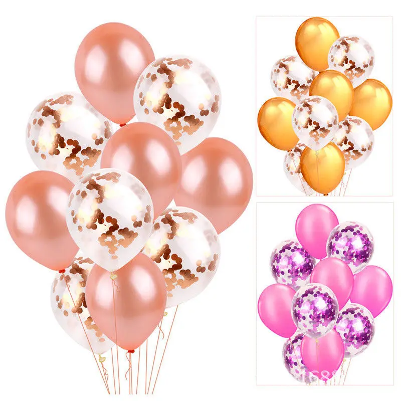 

12 Inch confetti Balloon set Christmas Wedding Birthday Colorful Ballon Sequin Balloon Baby Shower Party Decoration supplie