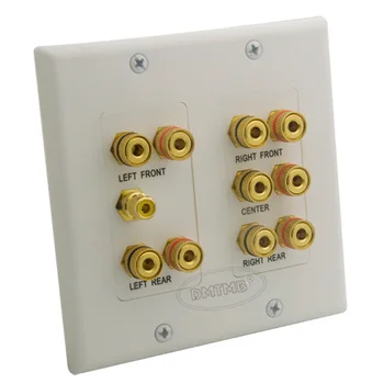 

5.1 sound box speaker banana wall plate with female to female connector