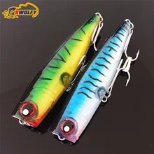 lure popper fishing bait big game saltwater black minnow topwater plastic sea popper lure isca artificial pesca