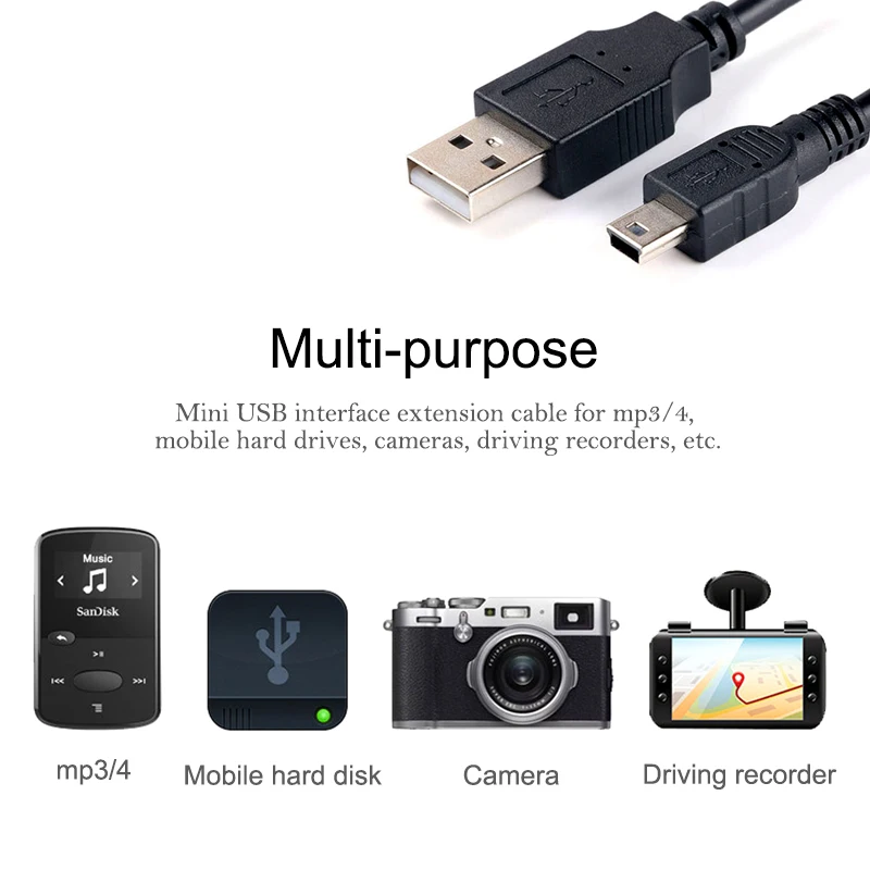Мини-usb 2,0 кабель 5Pin мини-usb к USB кабели для быстрой зарядки данных для MP3 MP4 плеера Автомобильный видеорегистратор GPS цифровая камера HDD Smart TV