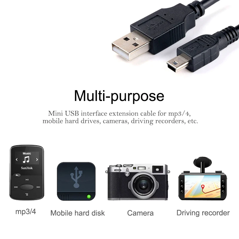 Мини USB 2 0 кабель 5 контактов мини к быстрое зарядное устройство кабели для MP3 MP4