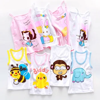 

100% Cotton Baby Girls Vest Kids Camisole Children Tops Summer Baby Singlet Girls Undershirts Teenager Tank Toddler Tees T-shirt