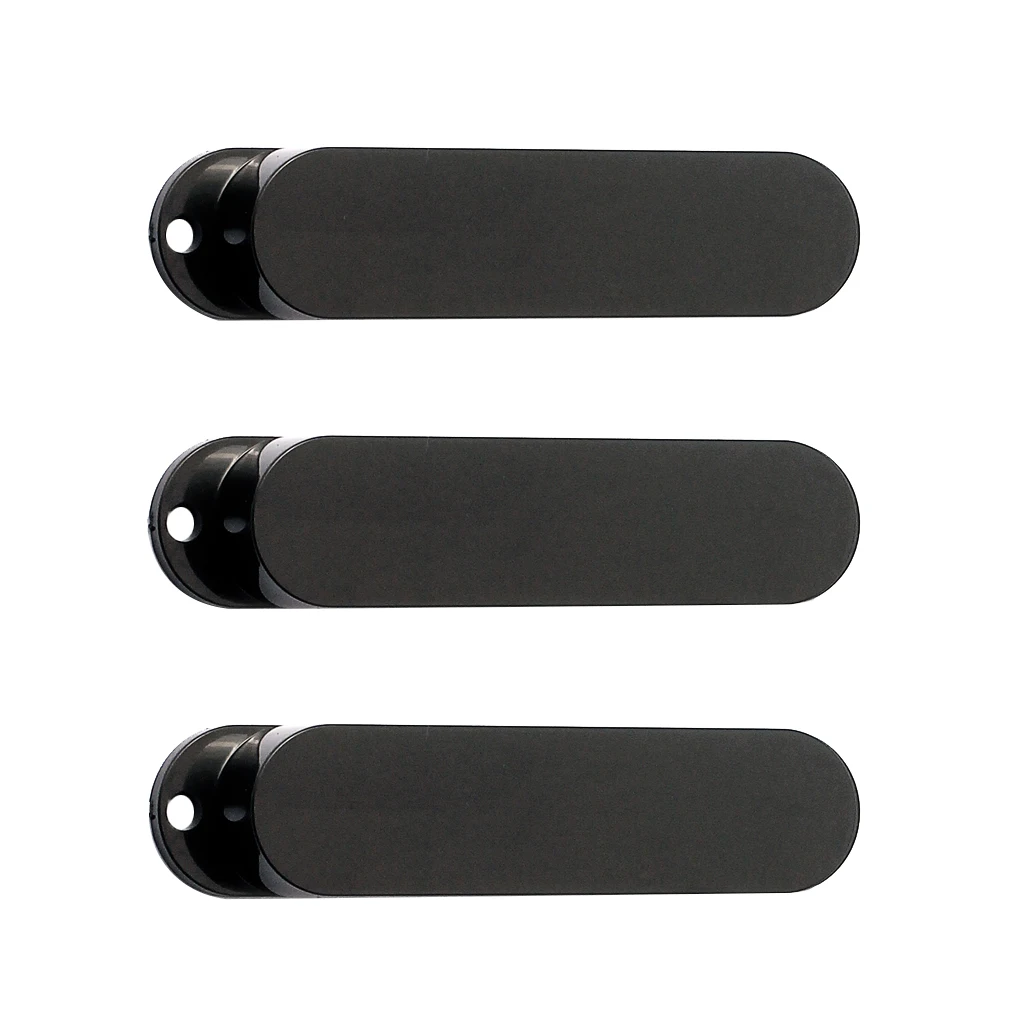 3PCS Black Stratocaster Sealed Closed Single Coil Pickup Cover for ST/SQ Electric Guitar Single Coil Pickup