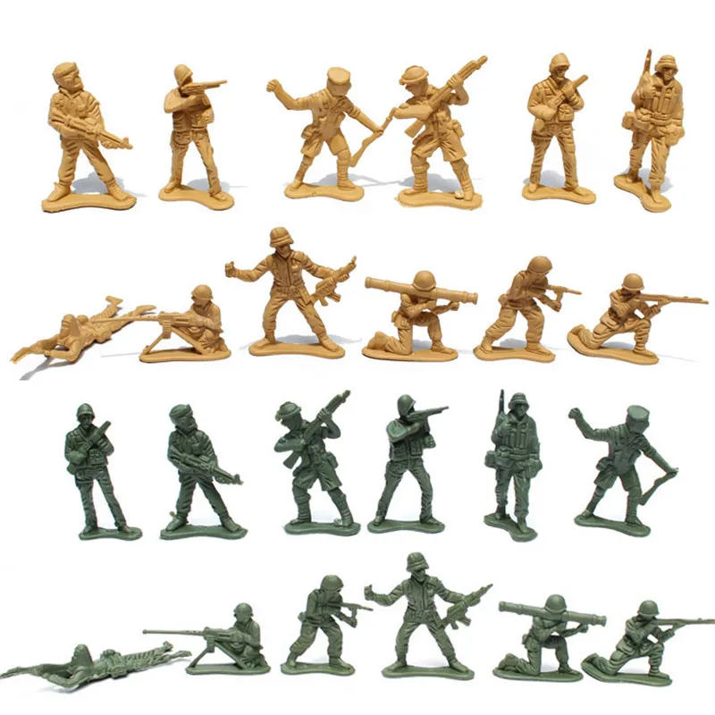 170pcs Military Scene Kit 5CM Soldier figures Tank Aircraft Rocket Army Men Sand Scene Kids Children Collection Toy Funny (13)