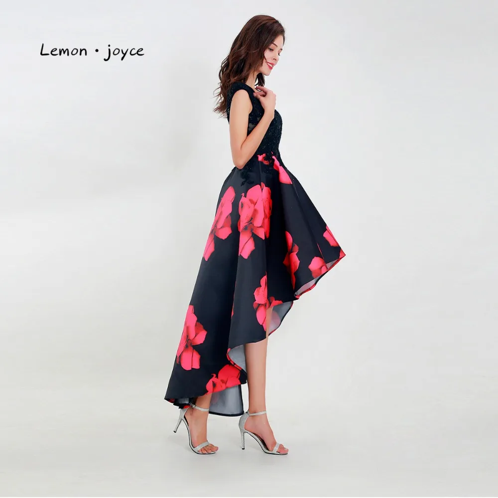 Lemon joyce Выпускные платья новое поступление 2020 с рукавом крылышком цветочный принт