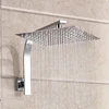 Square Wall Mount Shower Arm Stainless Steel Rainfall Shower Head Bathroom Shower Head Bracket Square Shower Pipe ► Photo 3/6