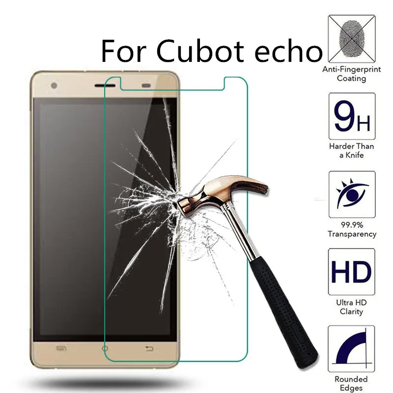 Закаленное стекло для Cubot Echo Высокопрочное Защитное экрана 0 26 мм 9h защитная
