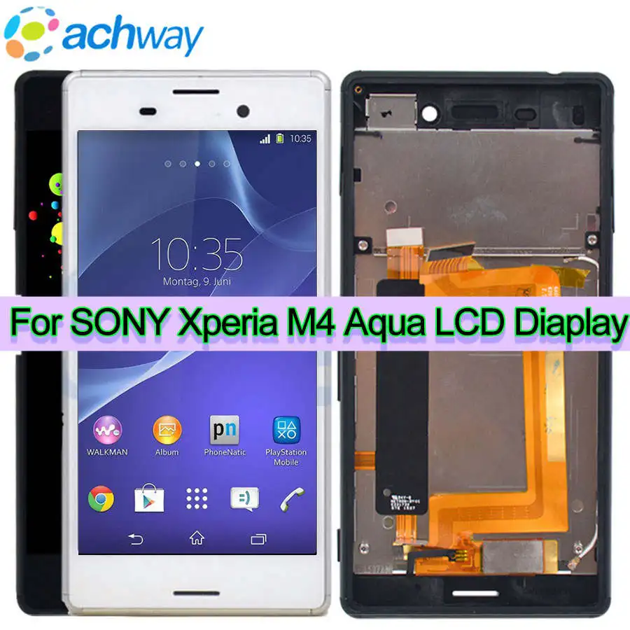 ЖК дисплей с рамкой для Sony Xperia M4 сменный сенсорный экран дигитайзером в сборе E2303