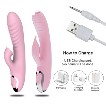 Double penetration AV Vibrator sex toys for woman with nipple clitoris sucker G spot dildo for adult Vaginal masturbator 3