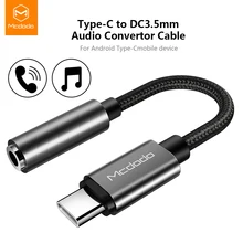 Mcdodo type C 3,5 Jack кабель для наушников USB C до 3,5 мм AUX Наушники Адаптер для huawei mate 20 P20 pro Xiaomi Mi 6 8 аудио кабель
