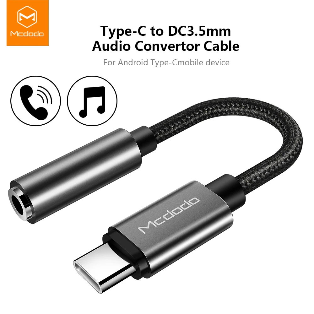 

Mcdodo Type C 3.5 Jack Earphone Cable USB C to 3.5mm AUX Headphones Adapter For Huawei mate 20 P20 pro Xiaomi Mi 6 8 Audio cable