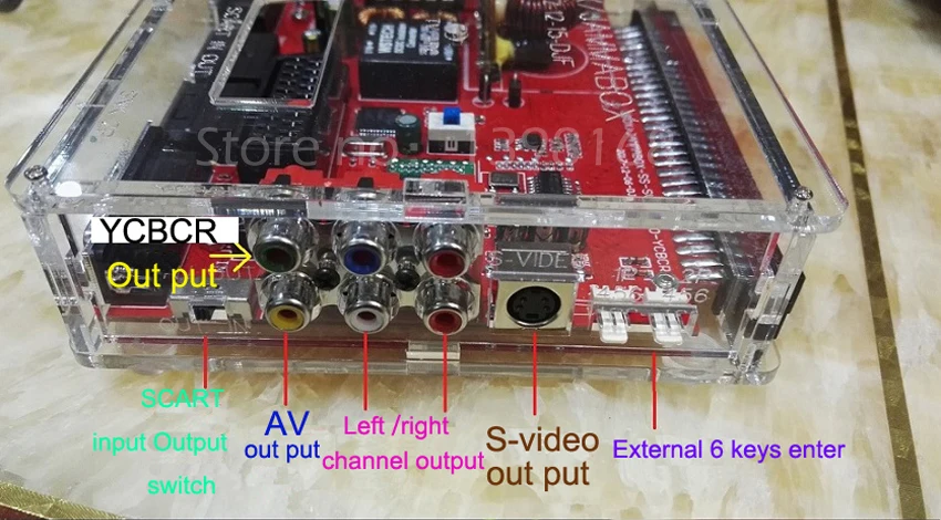 US $115.62 JAMMA BOX Converter Board to SNK SS Gamepad Saturn DB15P Joypad With SCART output for Any JAMMA PCB IGS Pandora box Motherboard