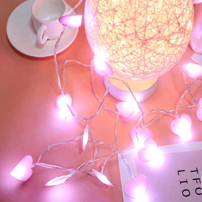 Holiday Lights LED love Fairy Garland String Lights Novelty For New Year Christmas Wedding Home Indoor Decoration Battery Power fairy lights garland led lotus string lights christmas festoon led lights decoration for wedding holiday party new year light